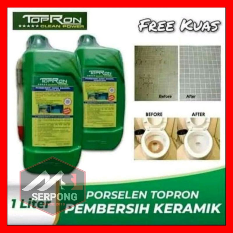 TOPRON PEMBERSIH KAMAR MANDI 1 LITER / PEMBERSIH KAMAR MANDI / TOPRON