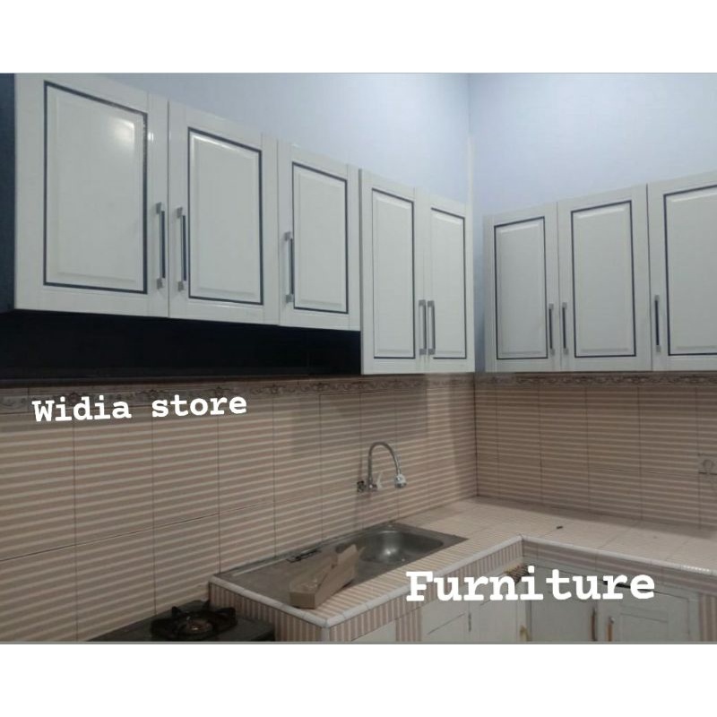 kitchen set atas 8 pintu putih sucitra