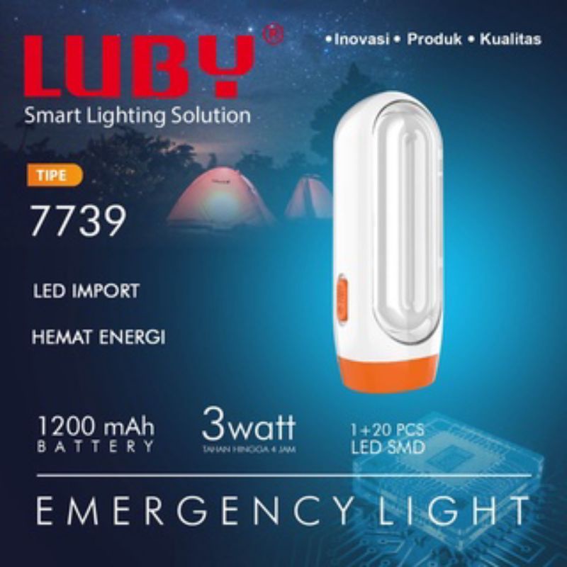 Luby Emergency+Senter LED L-7739 &amp; L-7677