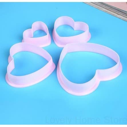 Love Heart Cutter - Cetakan Kue Bentuk Hati (4pcs)