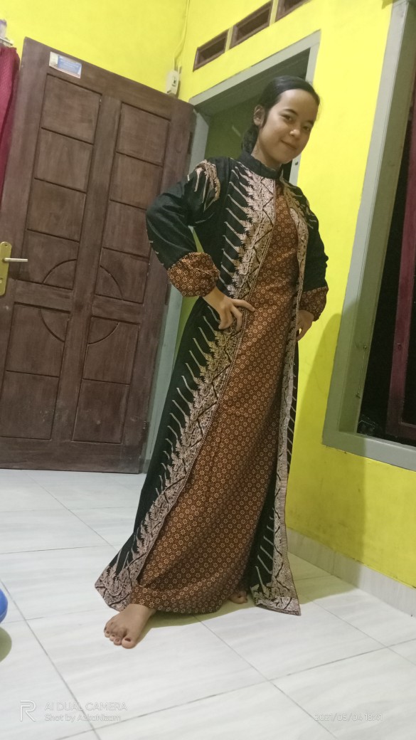 Batik Couple Keluarga Sania Ruffle Ori Ndoro Jowi Dnt