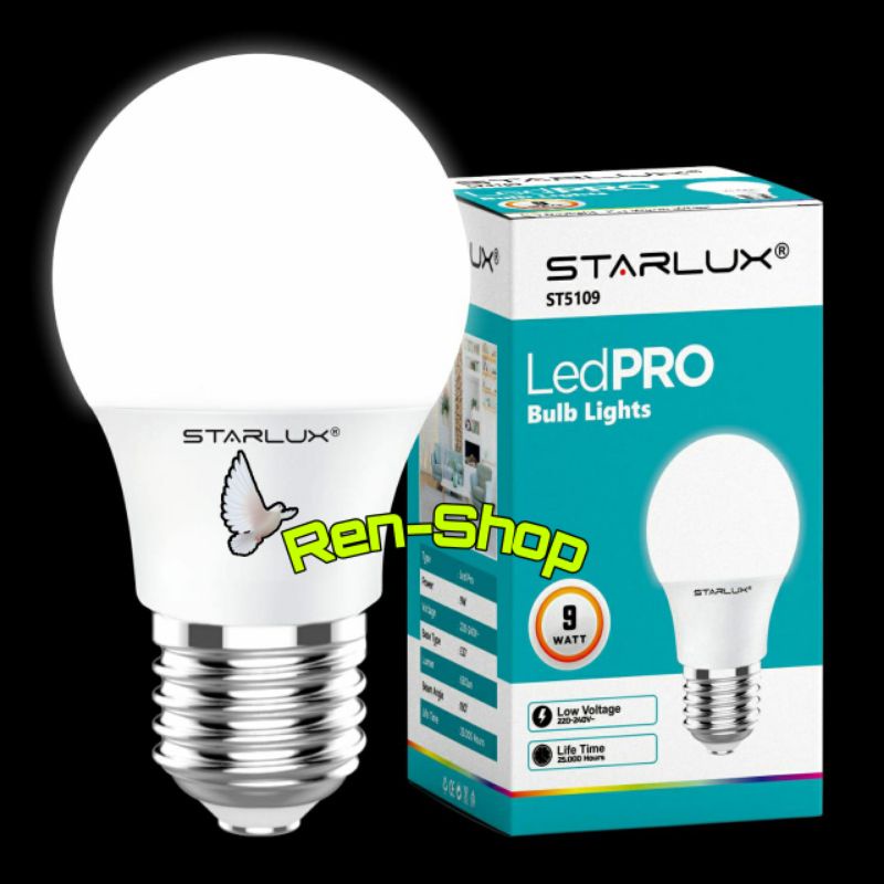 Bohlam Lampu LED PRO Buld lights Starlux 9 Watt Cahaya Putih