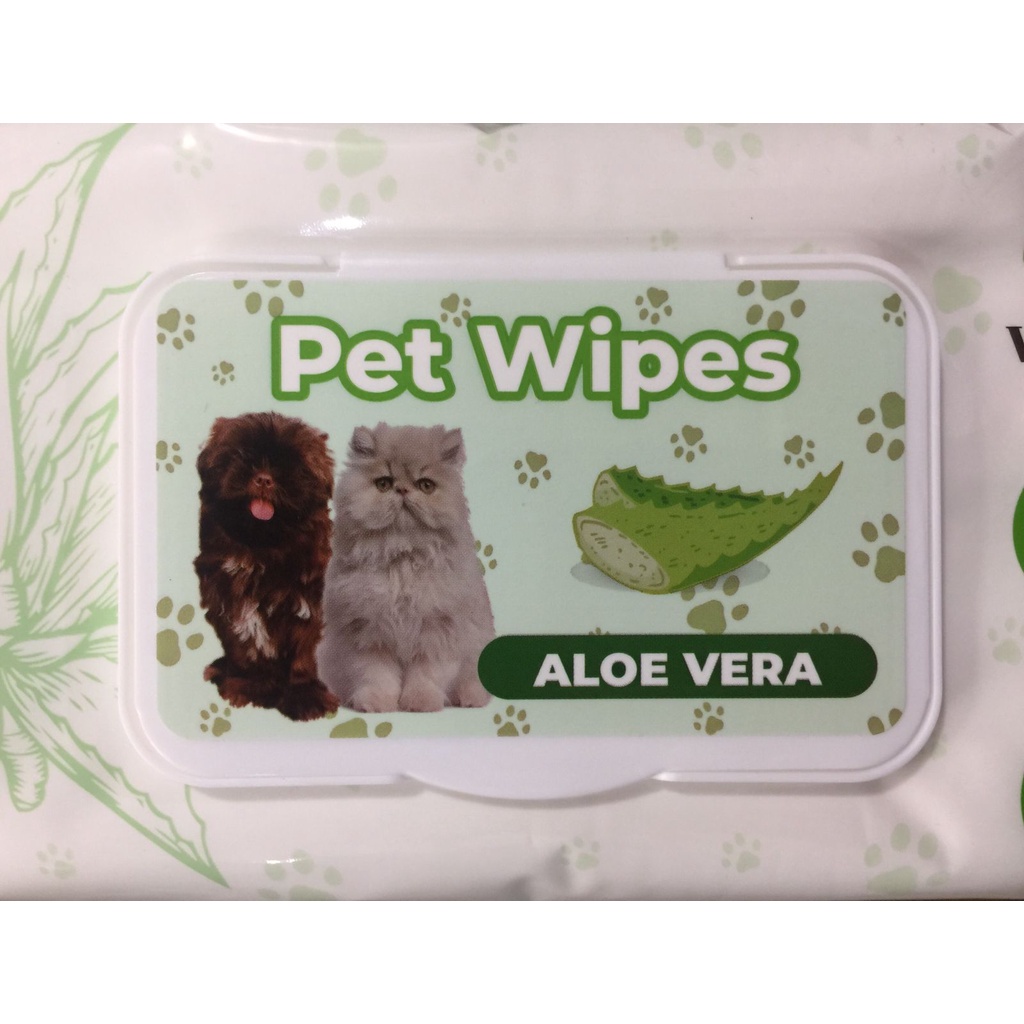 Pet Wipes Cat Dog 15x20cm - 100 Sheets Tissue Tisu Basah Hewan