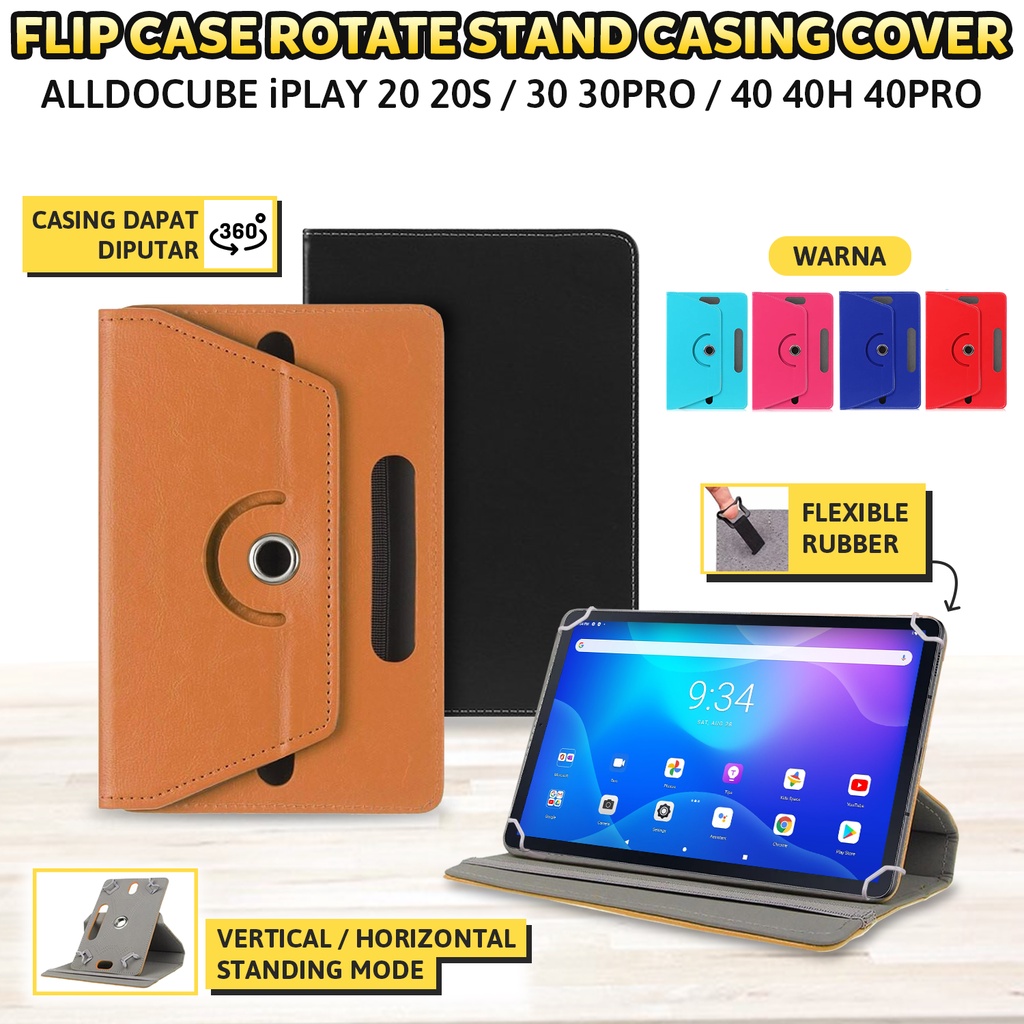 Alldocube iPlay 20 20S 30 30PRO 40 40H 40Pro Sarung Casing Rotary Flip Case Cover PU Leather Bookcov
