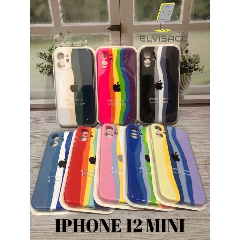 CASE IPHONE 12 MINI SILIKON CASE NEW RAINBOW COVER