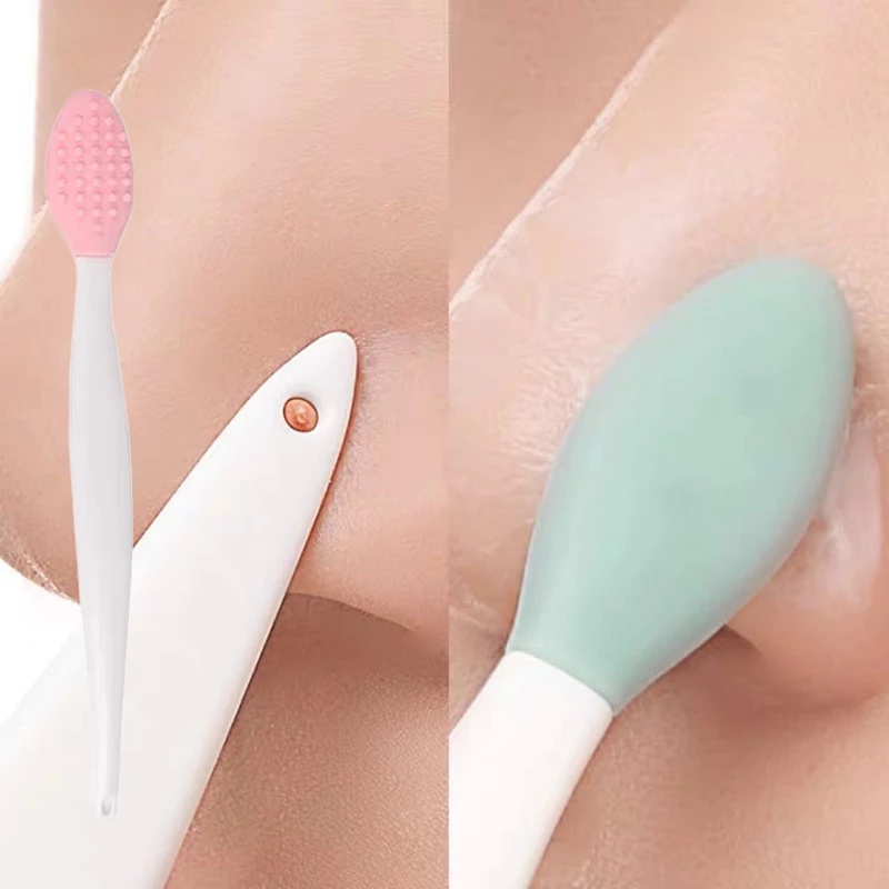 Double-Sided Silicone Exfoliating Soft Nose Brush