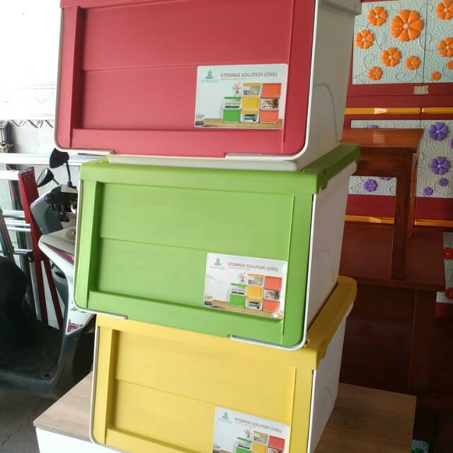 Rak Kotak penyimpanan plastik Olymplast storage solution (OSS) - Bandung