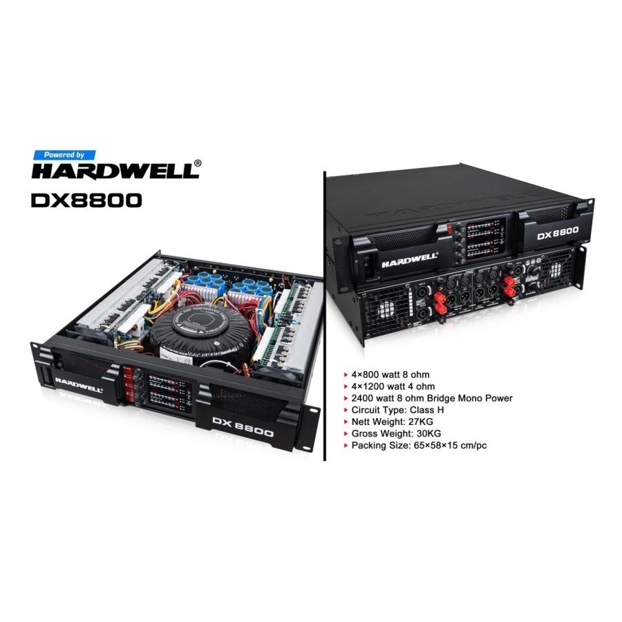 Power Amplifier Hardwell DX8800 DX 8800 DX-8800 Original