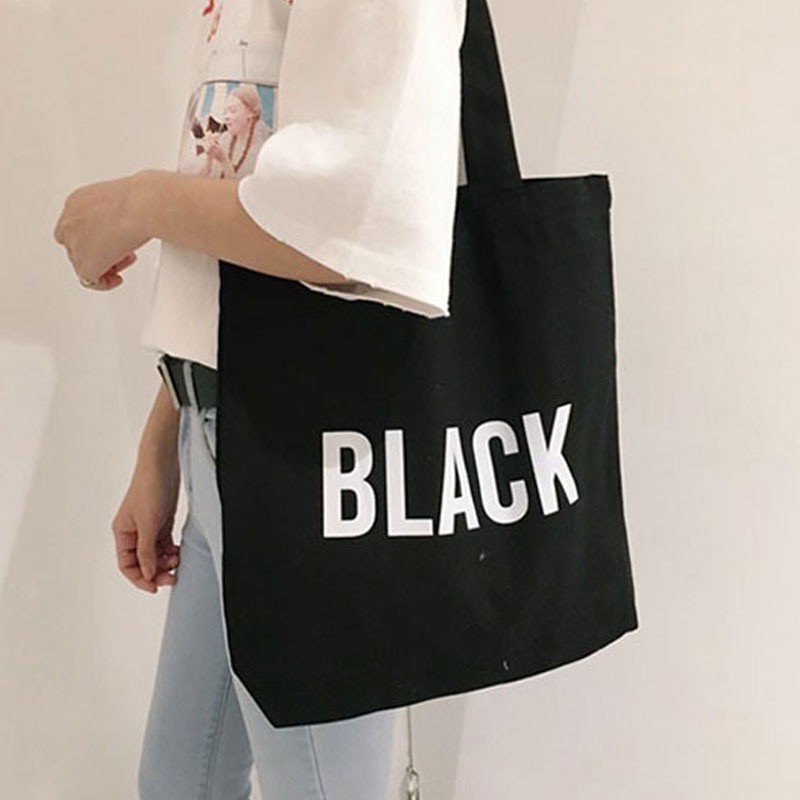 TOTEBAG FASHION PINK YELLOW WHITE BLACK / TOTE BAG WARNA / TOTEGBAG COLOUR / TOTEBAG FASHION