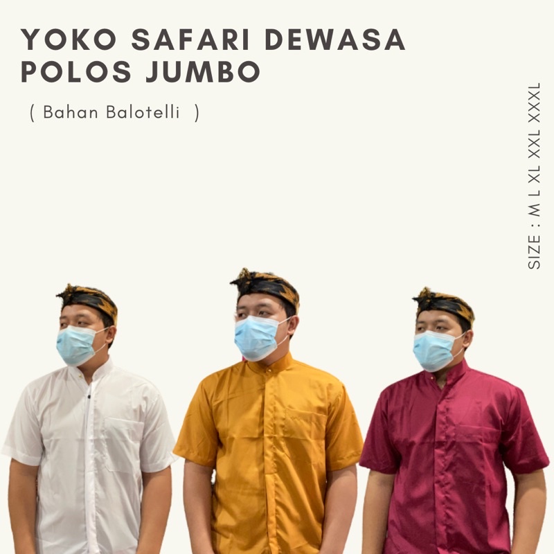 yoko dewasa | Semi Safari | yoko jumbo | kemeja safari | yoko safari | safari jumbo