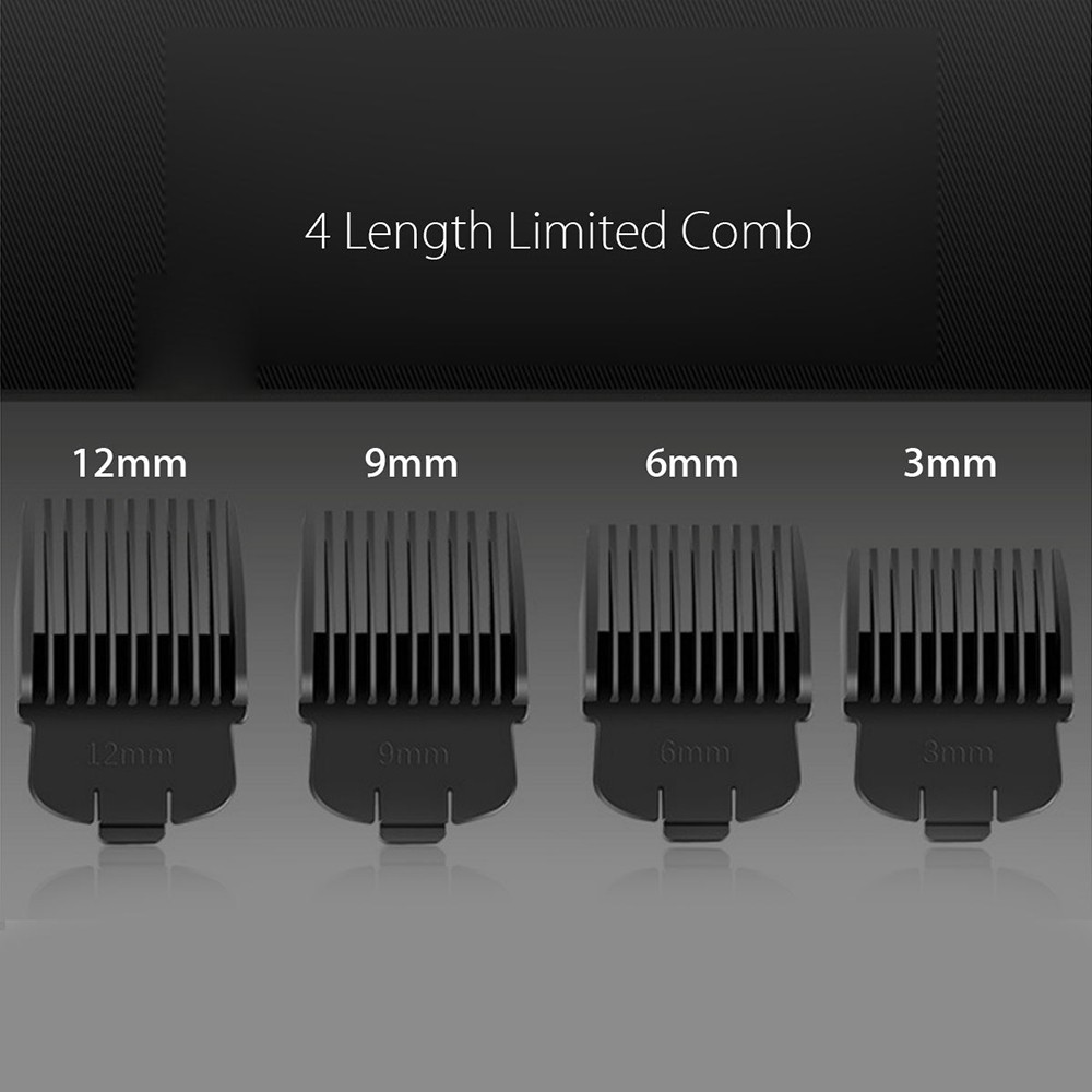 Kemei Alat Cukur Elektrik Hair Trimmer Shaver Rechargeable - KM-1407 - Black - 7BHX0CBK