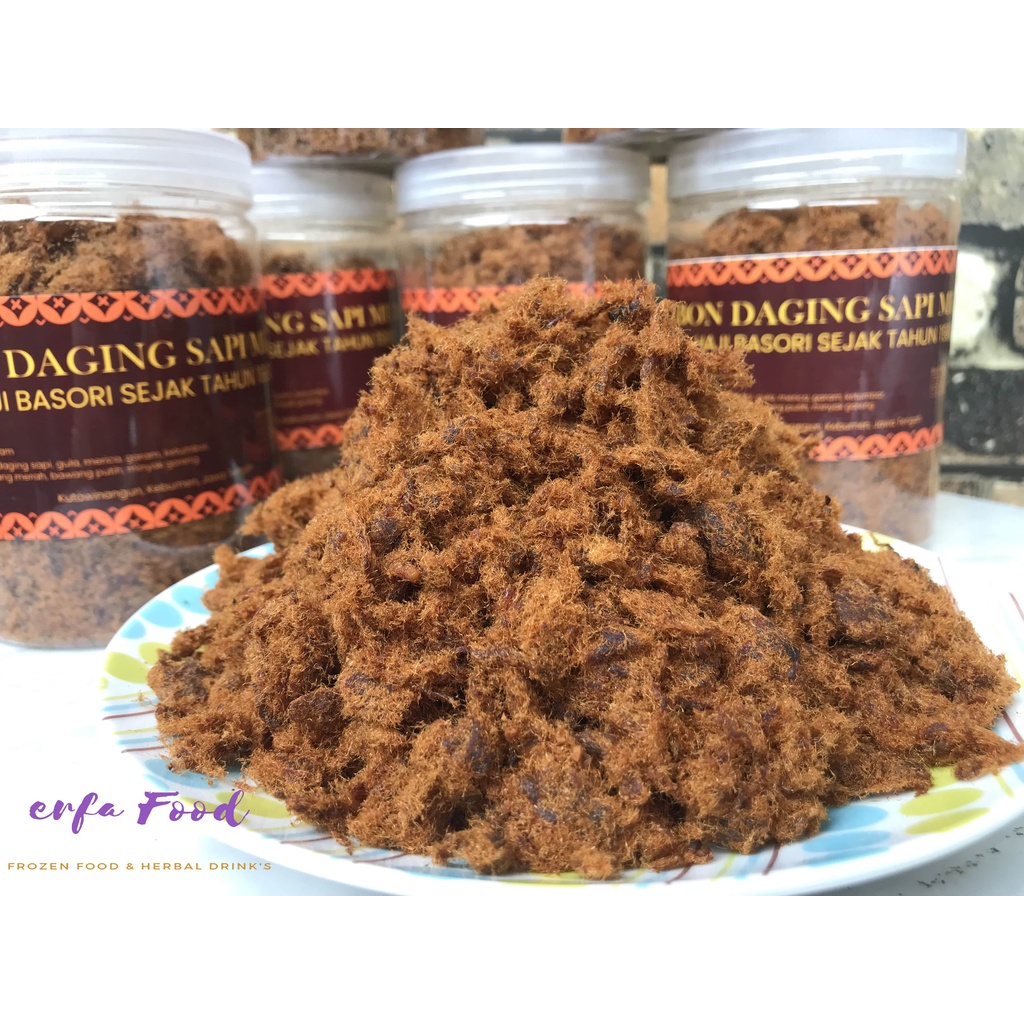 

Abon Sapi Murni Asli 200g H.Basori sejak tahun 1980