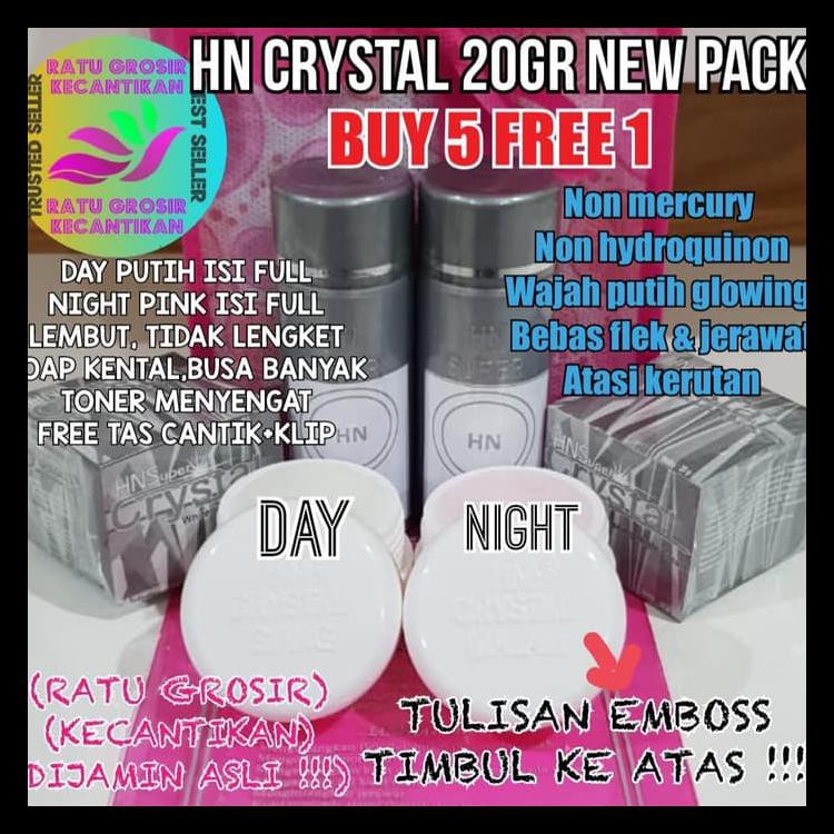 CREAM HN CRYSTAL EMBOSS 25GR ASLI/HN KRISTAL 25GR EMBOSS ATAS & BAWAH
