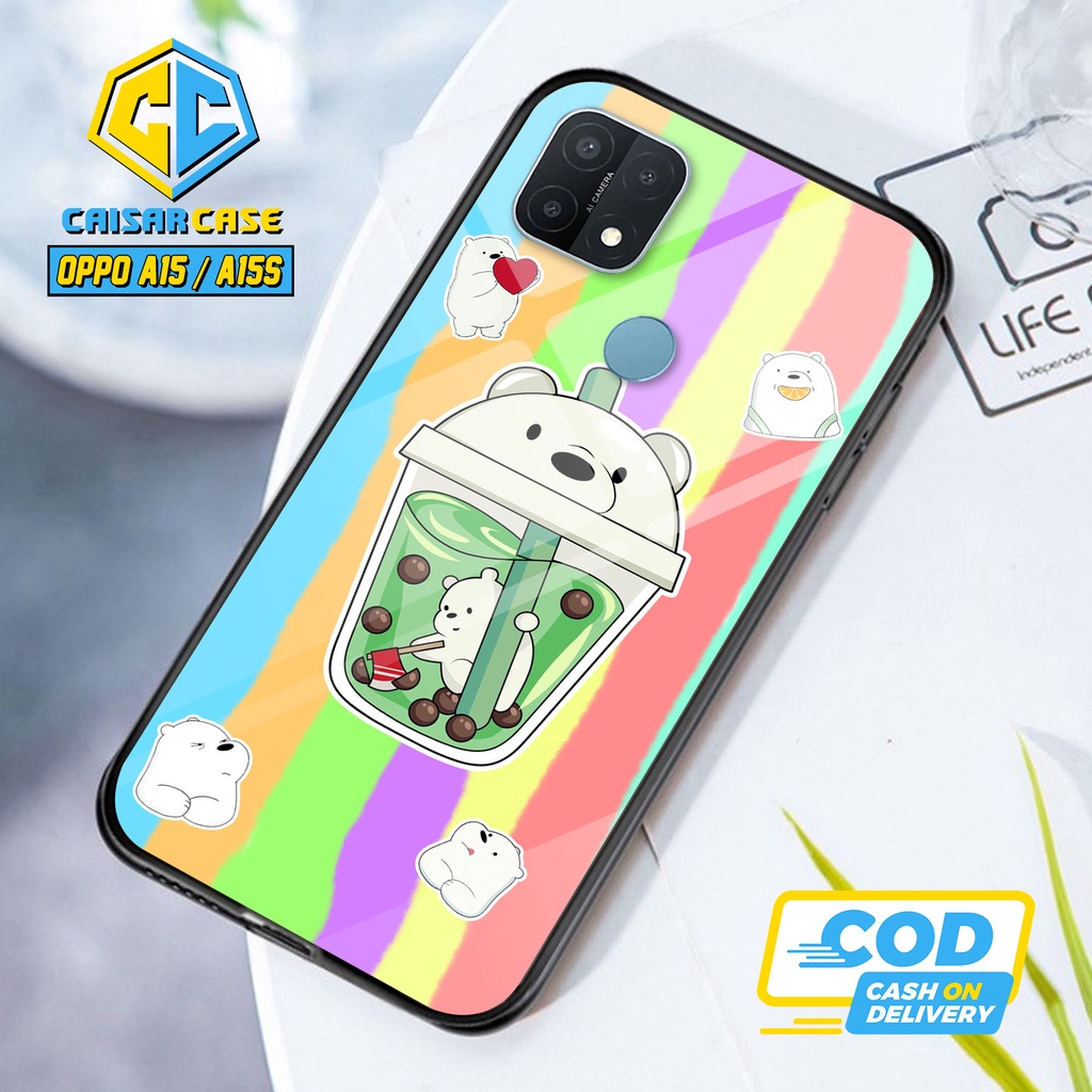 Kaisar Case Oppo A15 / A15S (2D31) Fashion Casing Boba Silikon Kesing Casing Custom Case Sarung Hp C