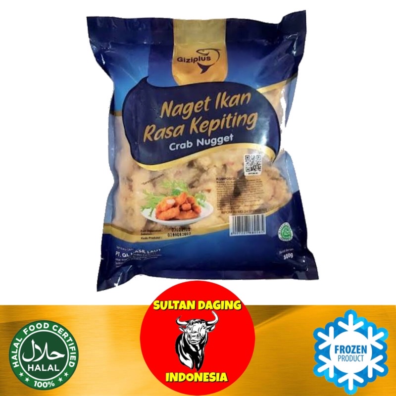 

NUGGET IKAN RASA KEPITING GIZIPLUS 250 GRAM/ GIZIPLUS CRAB/ CRAB NUGGET/ NUGGET CRAB/ GIZIPLUS CRAB