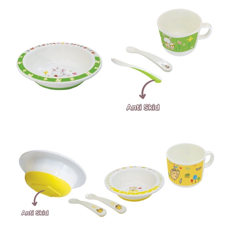 BABY SAFE SET MEAL 5 Pcs/BABY SAFE FEEDING SET/SET PERLENGKAPAN MAKAN ANAK