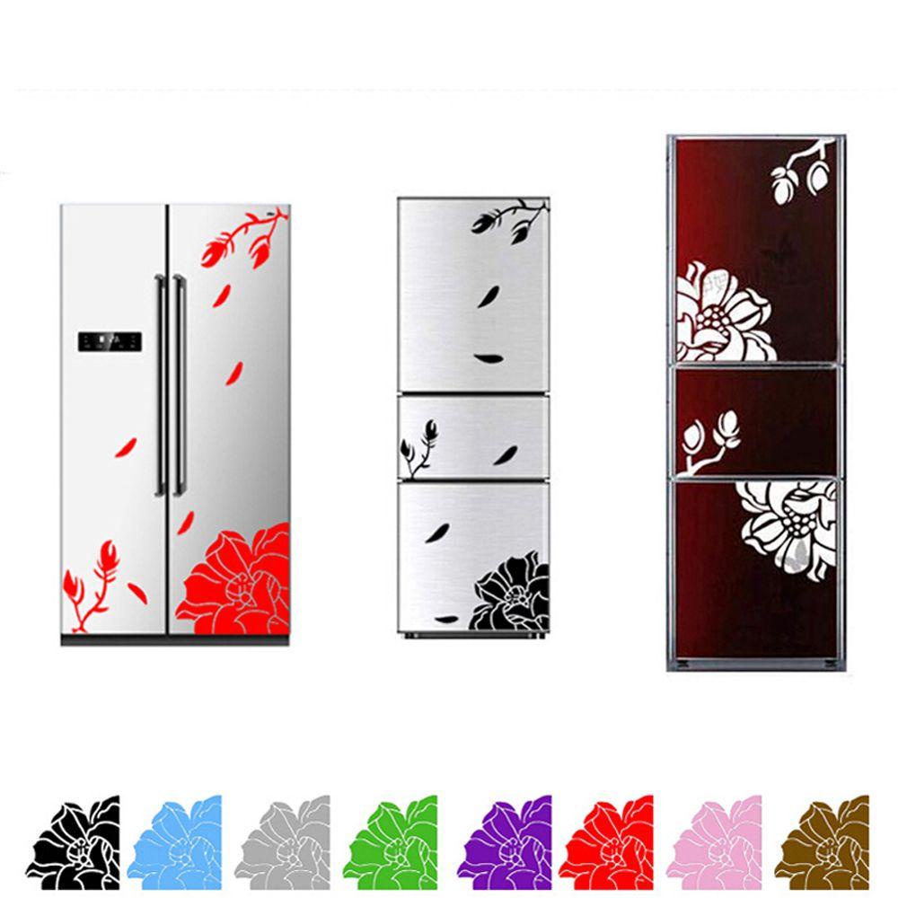 Populer Stiker Kulkas Art Home Mural Hiasan Dinding Magnolia Flower