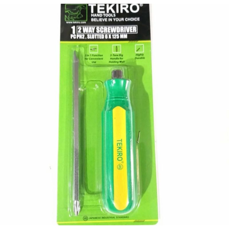 Obeng Tekiro 2 way screwdriver arah bolak balik