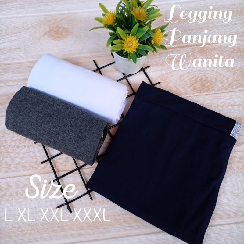 Legging Soft Kaos Rayon XXL - XXXL/Legging Panjang Jumbo