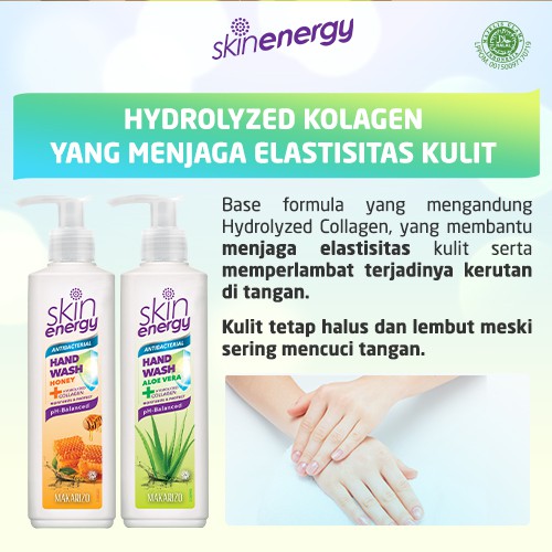 Makarizo Skin Energy Anti Bacterial Hand Wash Honey 250 mL / Sabun Cuci Tangan / Sabun Collagen-4