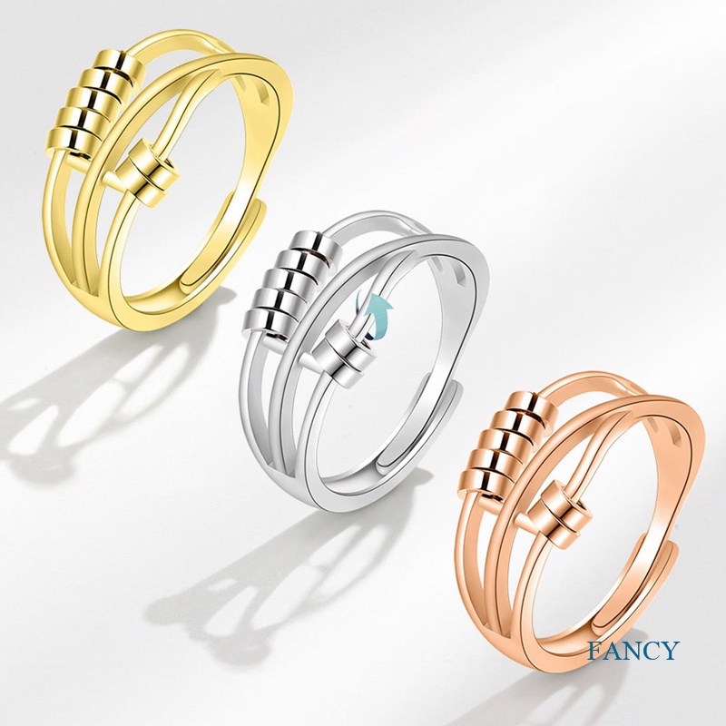 Cincin Model Terbuka Dapat Disesuaikan Dengan Manik-Manik Untuk Pria Dan Wanita