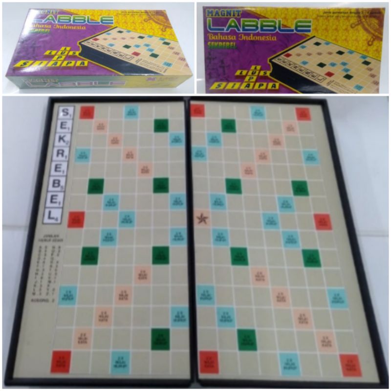 SCRABBLE LETTER GAME MAGNETIC LABBLE AL007 PERMAINAN EDUKASI HURUF