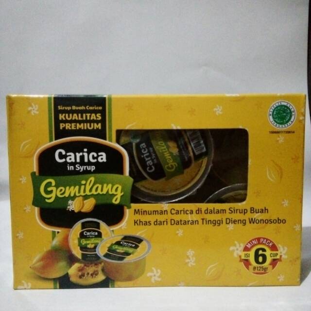 

Sirup buah Carica kualitas premium isi 6cup