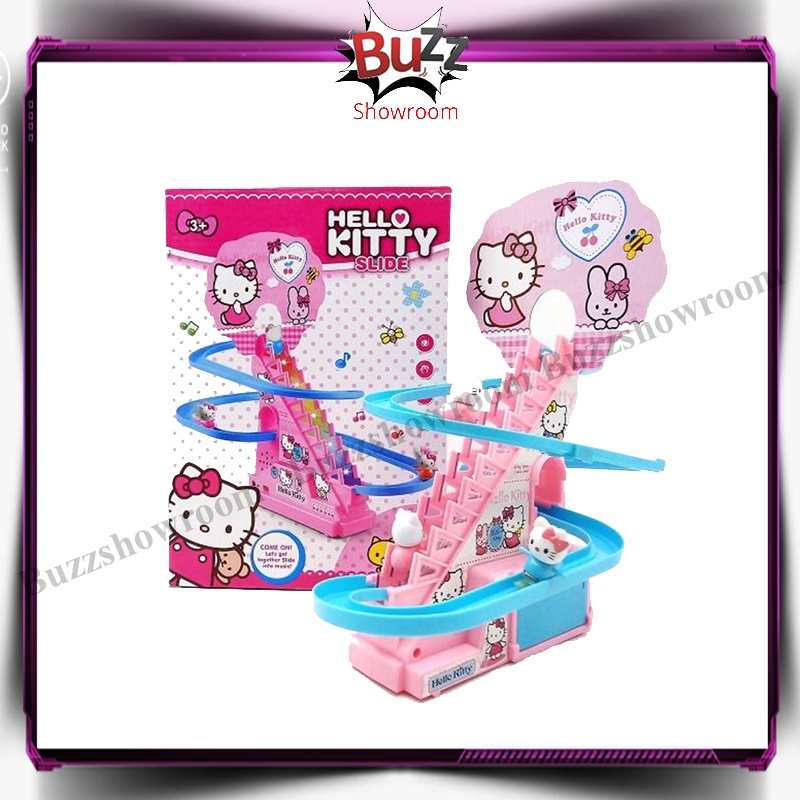 Penguin Hello Kitty Duck Track Climbing Mainan Balap Naik Tangga Rel Seluncur Anak Bebek