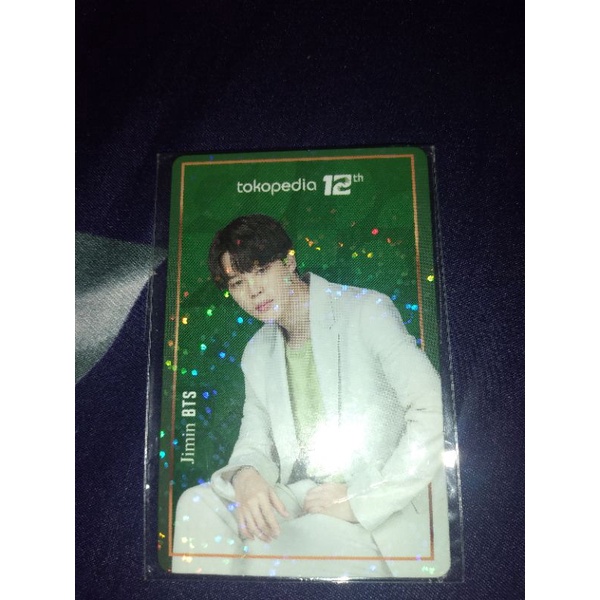Photocard BTS JIMIN HOLO official Toko hijau [FREE], Lip balm