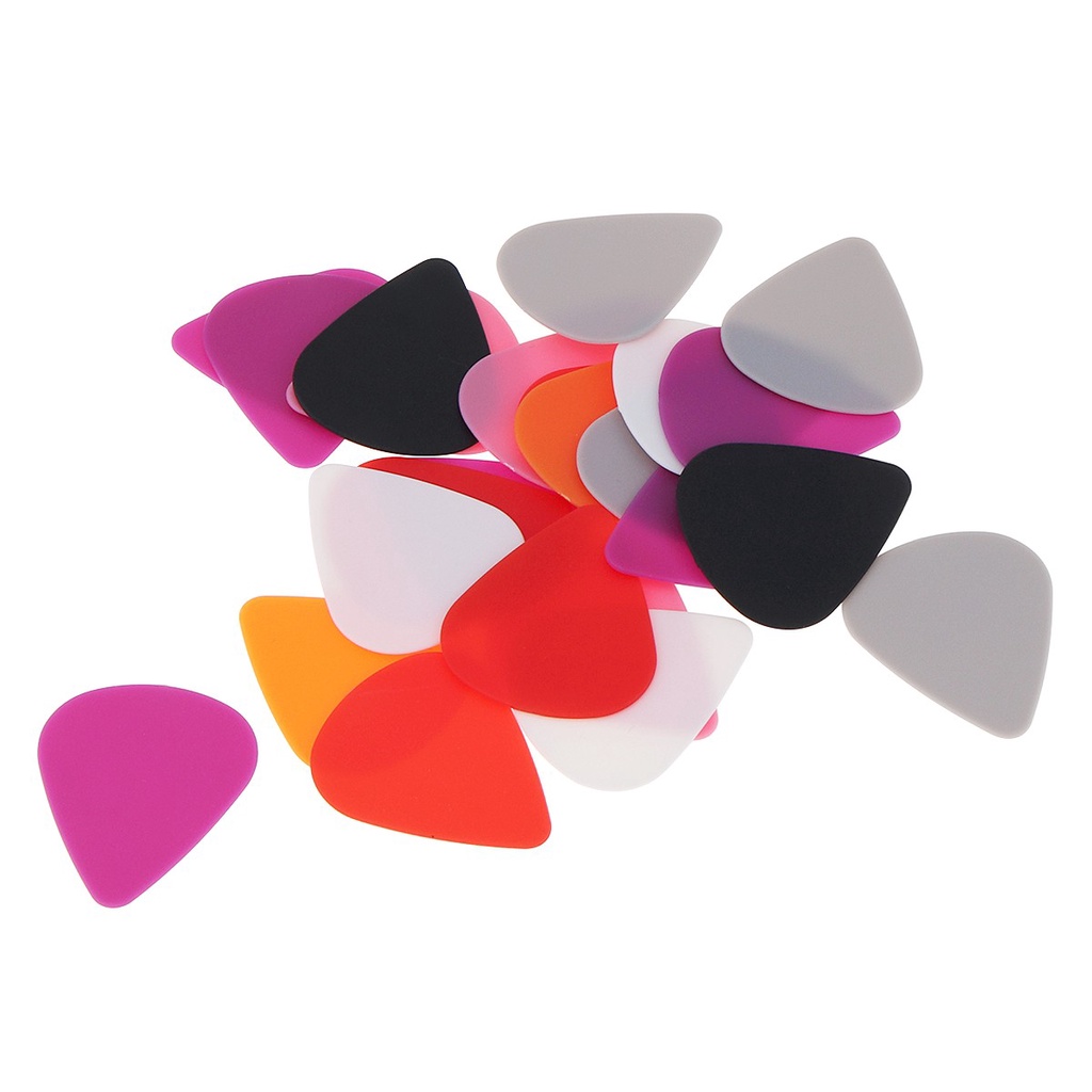 24pcs Pick Gitar Ukulele Bahan ABS Ukuran 0.5mm 0.75mm