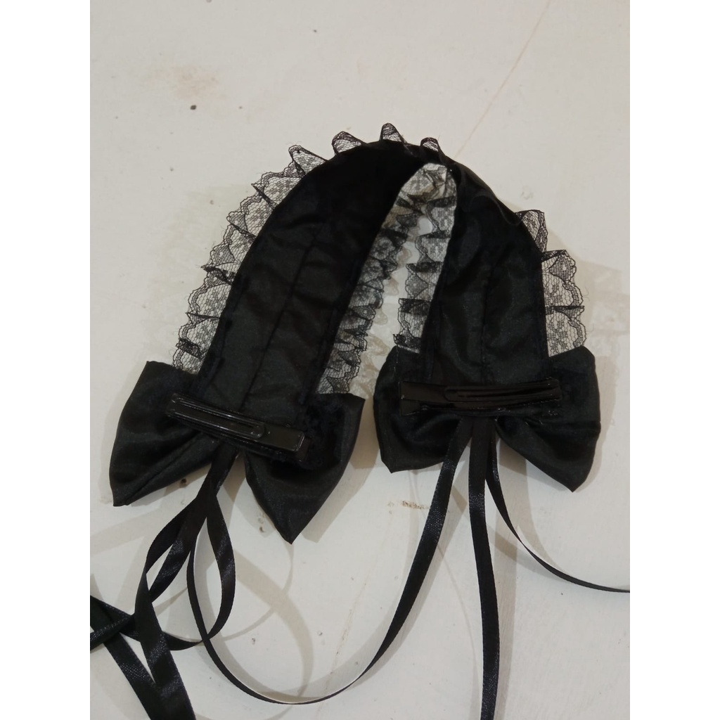 lolita lace bow hairbands jepit rambut lolita girl hiasan kepala bando