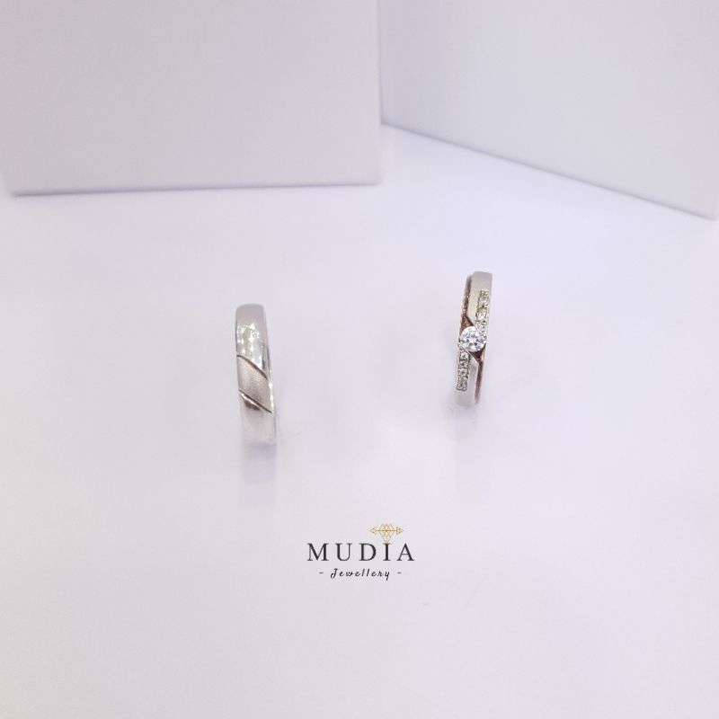 CINCIN WR75  WEDDING NIKAH TUNANGAN LAMARAN EMAS PALADIUM COUPLE PERAK