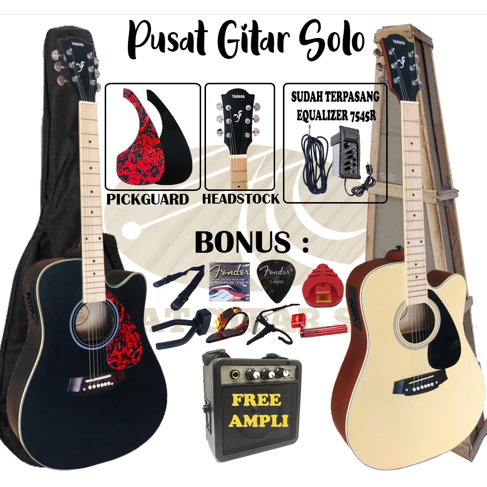 Gitar Akustik Jumbo FG310 Custom Free Packing Kayu Banyak Bonus