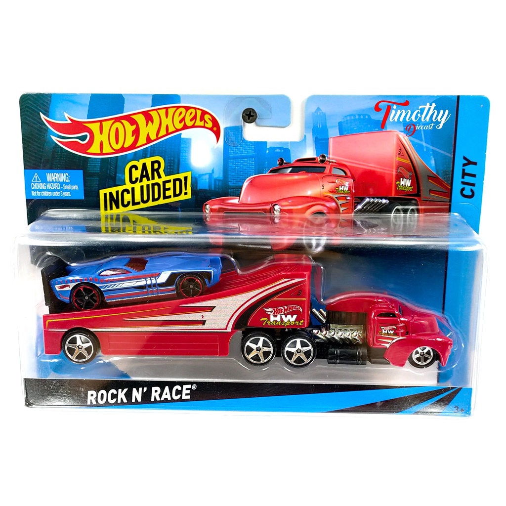 Hot Wheels HW Transport Rock N Race The Govner Truck Merah Diecast