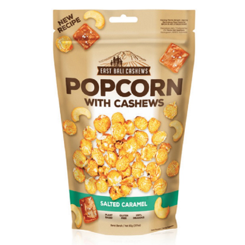 Salted Caramel Popcorn | Popcorn Karamel 90g - East Bali Cashews Popcorn Karamel Asin East Bali Cash