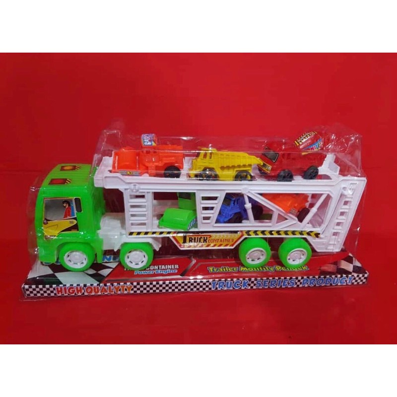 Mainan truk trailer mika