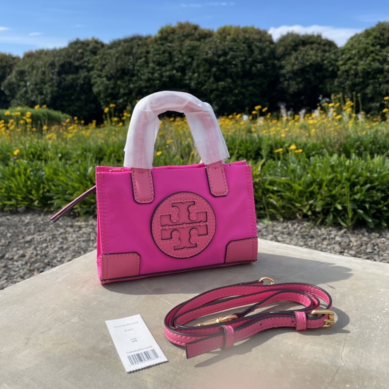 TORY BURCH ELLA MICRO BAG - PINK