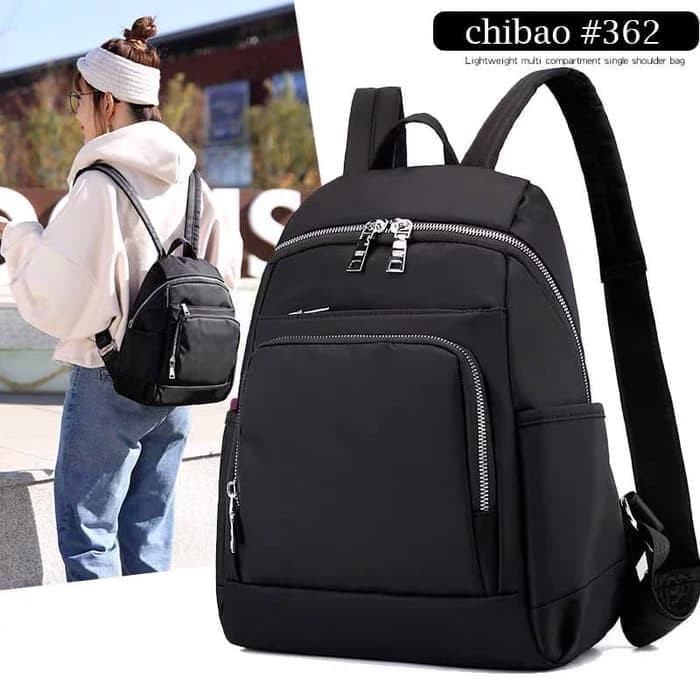 CB362 Tas Ransel Wanita Import CHIBAO - Hijau Army