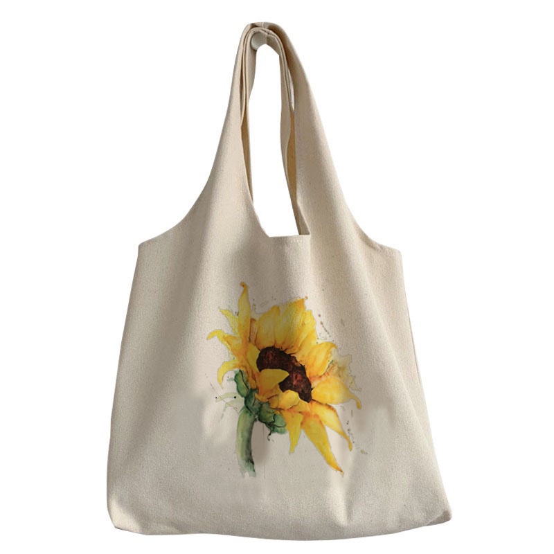 TOTEBAG 3.0 BESAR CANVAS ORIGINAL VINTAGE 8858 BIG CANVAS BAG TAS KANVAS-SUNFLOWER