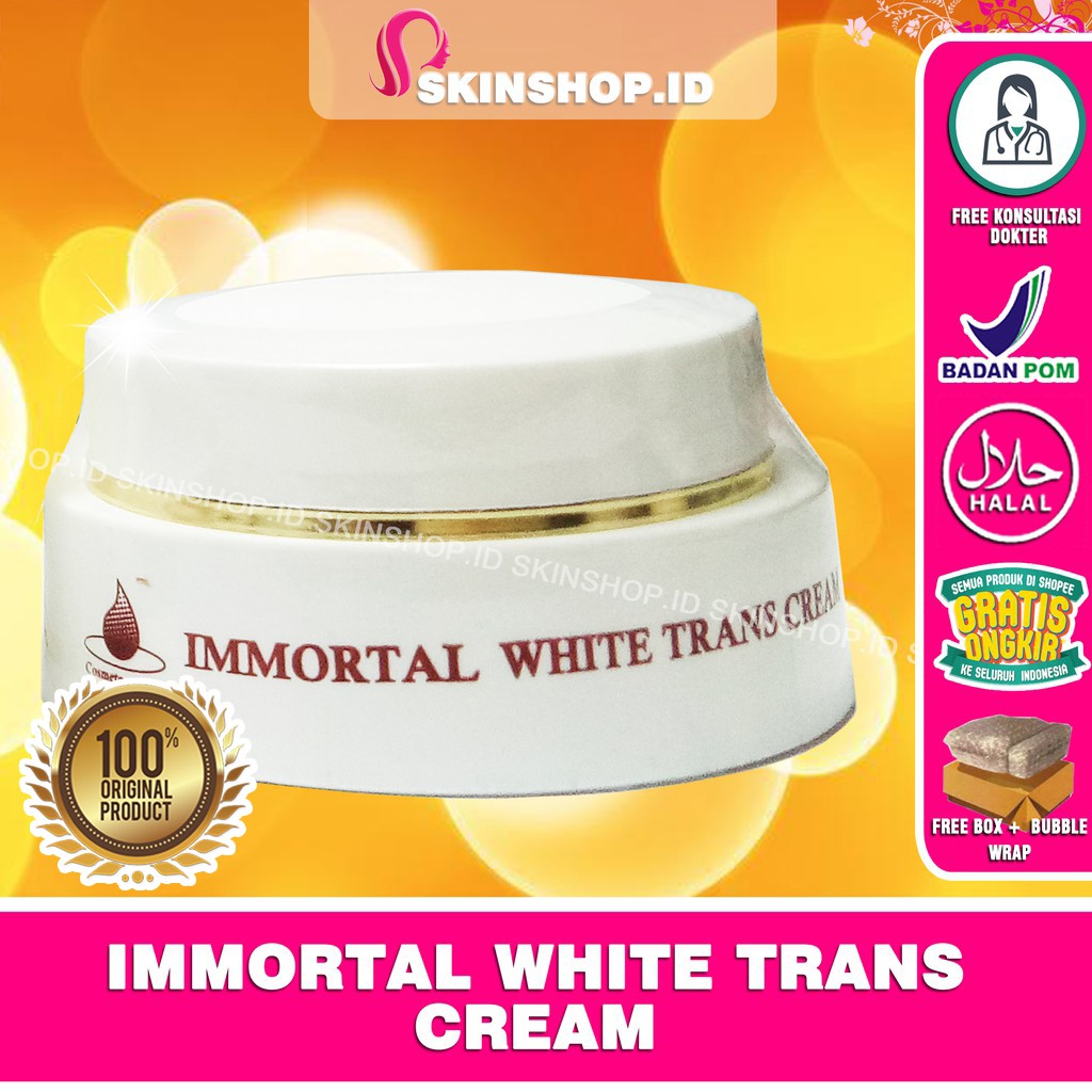 Immortal White Trans CREAM 12,5gr Original  Perawatan mencerahkan &amp; Menyamarkan Noda Hitam BPOM Aman