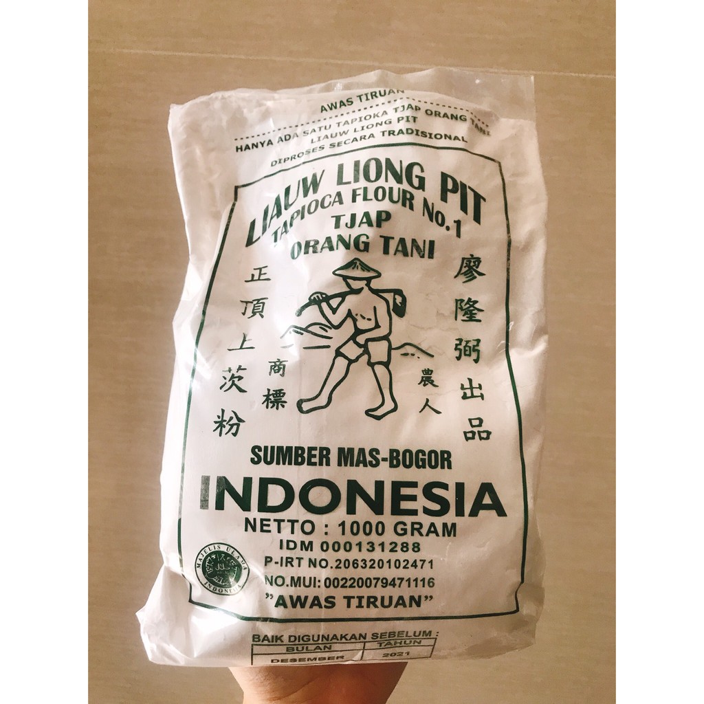 

Sagu Tani Liauw Liong Pit 1kg / Tepung Tapioka Sagu Orang Tani 1kg / Sagu Liongpit 1kg