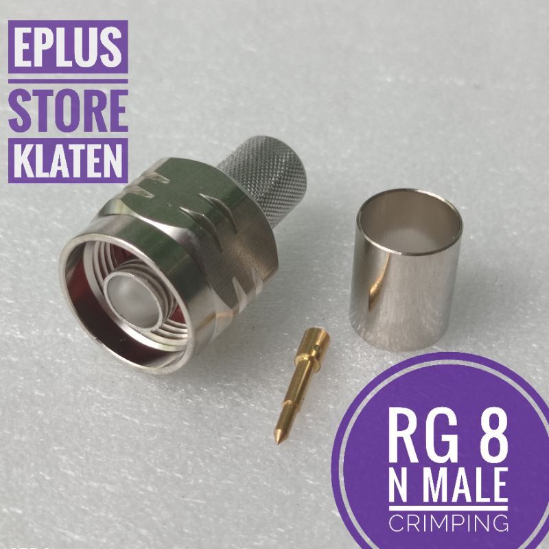 Konektor Rg8 N Male Crimp RG 8 Crimping iner Gold Connector KN103