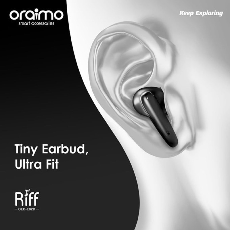 Oraimo OEB-E02D Riff TWS Bluetooth Earphone v5.0 Wireless Handsfree Headset - Garansi 1 Tahun