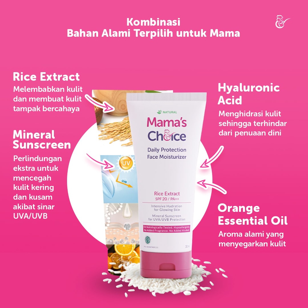 Mama's Choice Paket 2in1 Face Care (Face Wash &amp; Face Moisturizer) - Paket Perawatan Wajah untuk Ibu Hamil