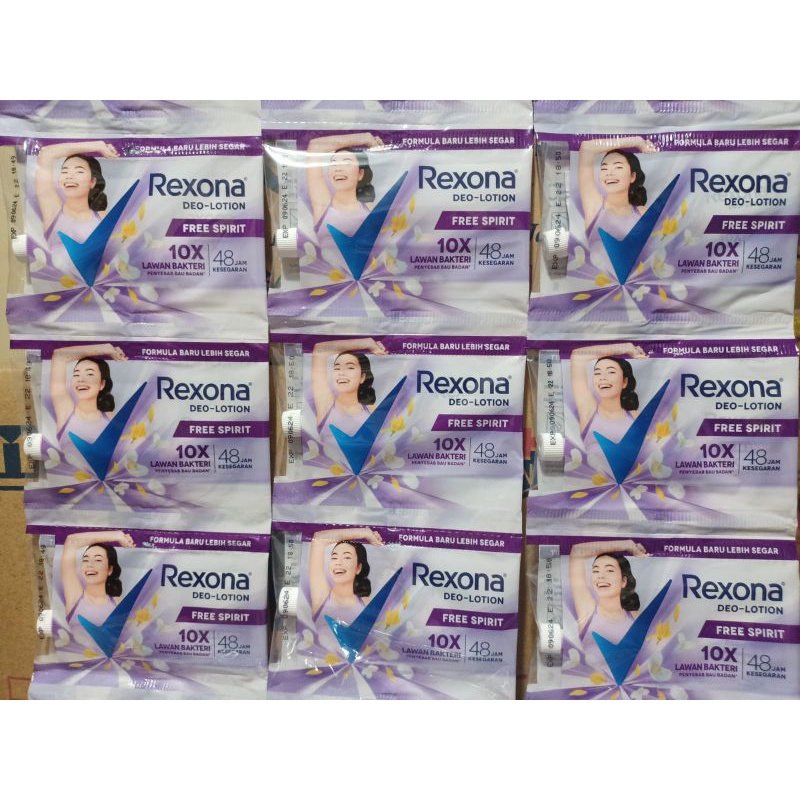 REXONA Deo Lotion Sachet Free Spirit 9ml - Isi 12 pcs