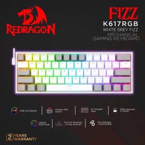 Redragon / Reddragon K617 RGB / K617RGB 60% FIZZ Mechanical Keyboard