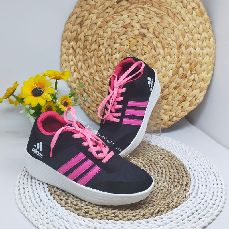 CUCI GUDANG Sneaker wanita adid*s - sneaker wanita abu - sepatu sneaker wanita casual murah sneaker tali HPD386