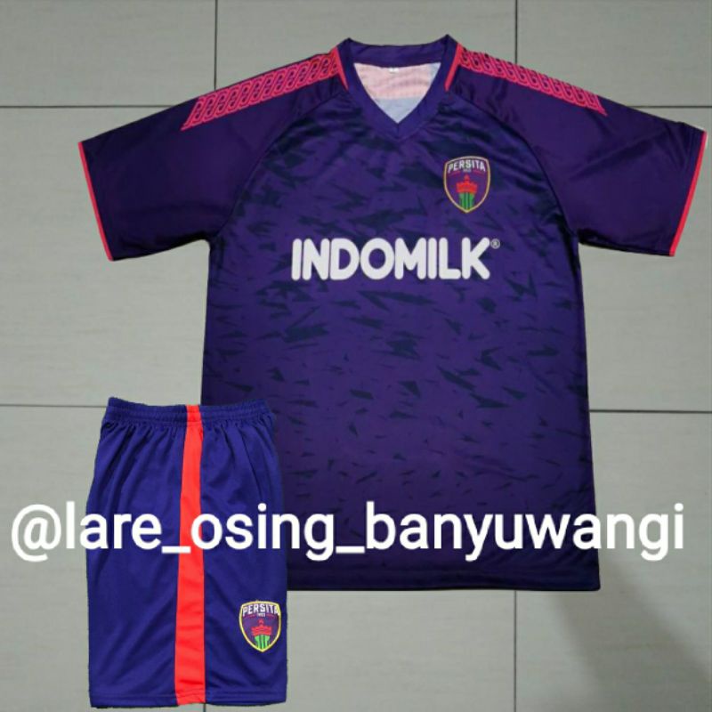 SETELAN DEWASA PERSITA PIALA MENPORA 2021 HOME UNGU JERSEY CELANA PRINTING LOKAL