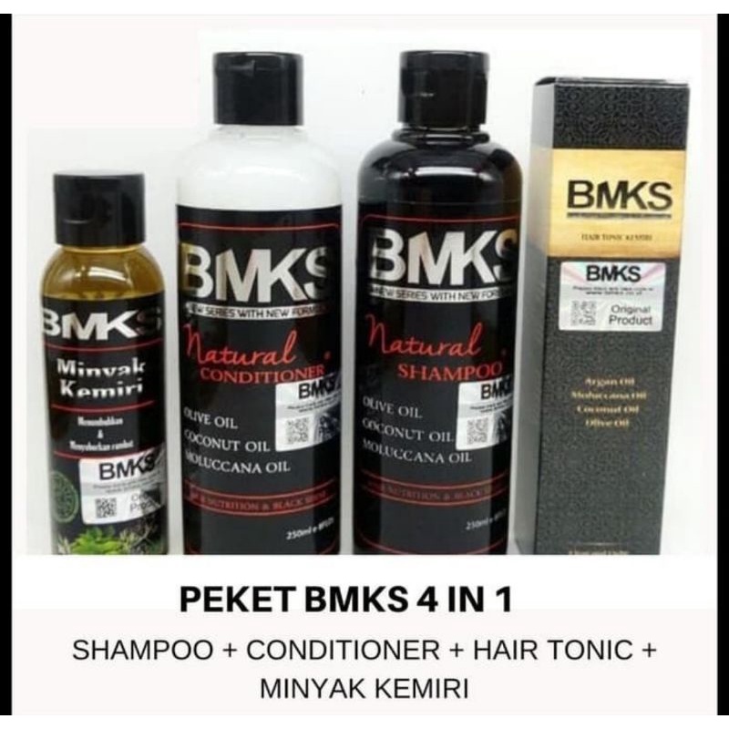 BMKS PAKET 4in1 KEMIRI/SHAMPOO/CONDITIONER/HAIR TONIC