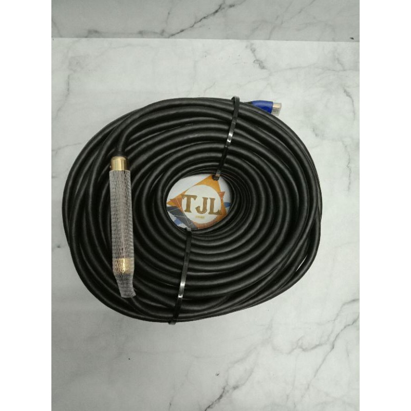 Kabel HDMI to HDMI 50 meter / kabel hdmi 50meter - kabel hdmi 2.0 hitam bagus panjang